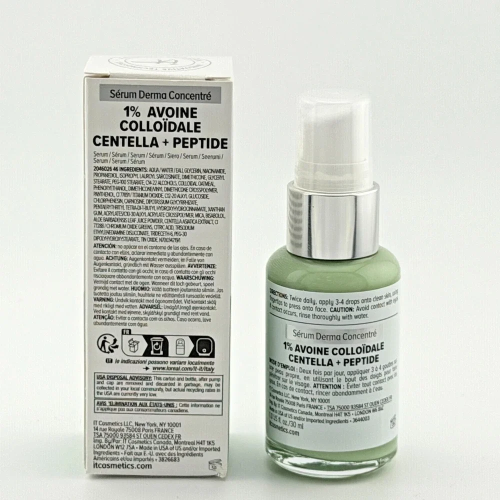 IT Cosmetics Bye Bye Redness‎ Concentrated Derma Serum 1% Colloidal Oatmeal 1oz
